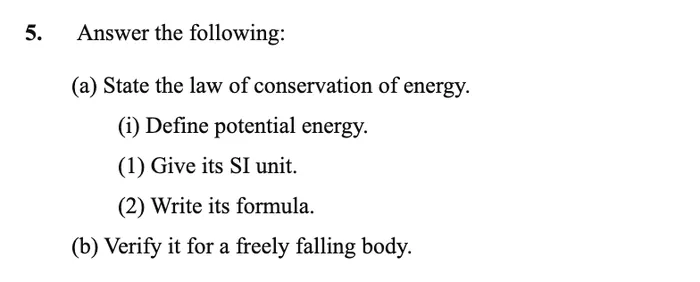 A question with parts a and b, roman sub-parts, and a third numbered level